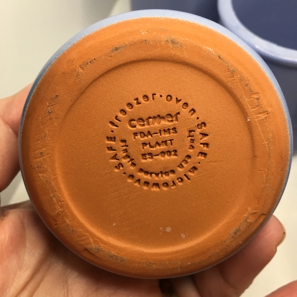 Cermer Accents La Fermiere Terra Cotta Yogurt Pots Glazed Crocks